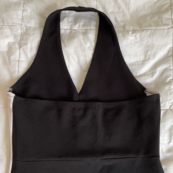 Halter Top Dress. Black with white - Picture 4 of 4